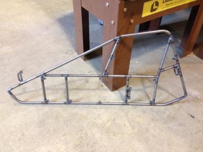 Frame side after pulling it out of the jig