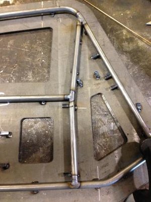 Top loop fabricated and now installed the rear vertical support