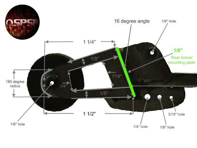 Quarterscale Pro Street Beretta Wheelie Bar Wheel Bracket Specs1.jpg