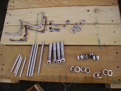 The parts before anodizing